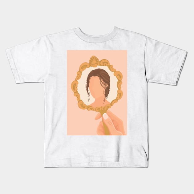 Self Love Mirror Art Print Kids T-Shirt by Dorothy Designs